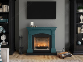 Tagu Magna Turquoise - Schouw met Zenflame haard met kaarsen