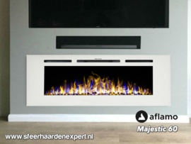 Aflamo Majestic 152cm - Witte elektrische inbouw haard