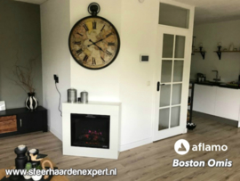 Aflamo Omis - Schouw ombouw Wit met elektrische sfeerhaard LED60