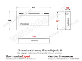 Aflamo Majestic 92cm breed - Elektrische inbouw sfeerhaard