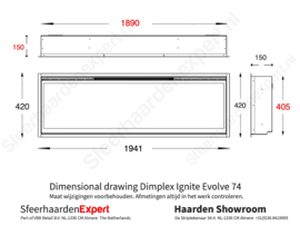 Dimplex Ignite 74 Evolve - Elektrische inbouwhaard