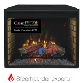 Classicflame CF28 elektrische LED inbouw sfeerhaard 74 x 58,5 cm