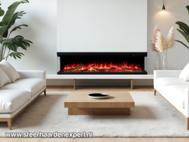 Aflamo UNIQUE PRO 160 cm Elektrische Haard – 3D Vlameffect, Geluidseffecten, Smart App en Verwarming