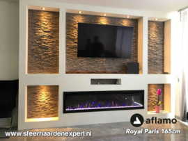 Aflamo Royal Paris 65 - 165cm breed Elektrische inbouw haard