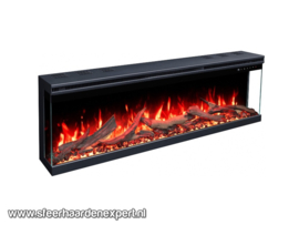 Aflamo UNIQUE PRO 120 cm Elektrische Haard – 3D Vlameffect, Geluidseffecten, Smart App en Verwarming