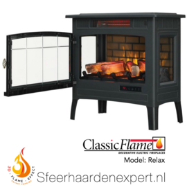 Classicflame Relax - Vrijstaande elektrische sfeerhaard met verwarming