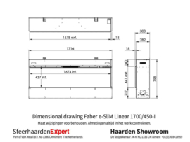 Faber e-Slim 1700 elektrische haard inbouw