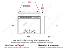 Trimline 60e Insert - 60 x 49cm