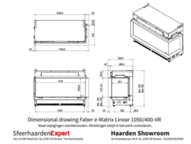 Faber e-MatriX Linear 105x40cm Tweezijdig hoekhaard