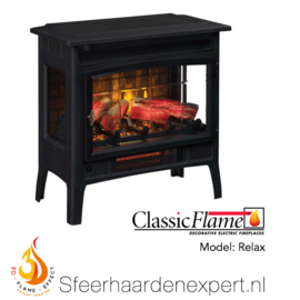 Classicflame Relax - Vrijstaande elektrische sfeerhaard met verwarming