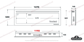 Napoleon Purview™ 50 - Elektrische inbouwhaard 127cm