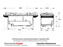 Dimplex Cassette 600 + Houtset | Elektrische haard