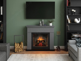 Tagu Larsen Grijs - Schouw met elektrische haard Powerflame-Two