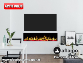 Aflamo Diamond 144cm - Frameless Inbouwhaard