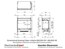 Faber e-MatriX Mood 80x65cm Tweezijdig hoekhaard