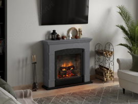 Tagu Helmi Grijs - Schouw met elektrische haard Powerflame-Two