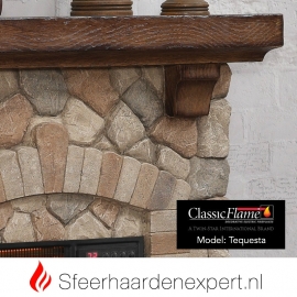 Classicflame schouw Tequesta steen met elektrische haard CF18.