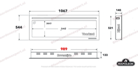 Napoleon Purview™ 42 - Elektrische inbouwhaard 107cm