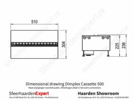 Dimplex Cassette 500 -  Elektrische waterdamp haard