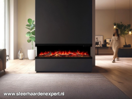 Aflamo UNIQUE PRO 140 cm Elektrische Haard – 3D Vlameffect, Geluidseffecten, Smart App en Verwarming