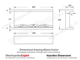 Aflamo Fusion - Wandhaard 3 Zijdig 80cm