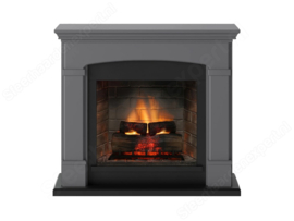 Tagu Helmi Grijs - Schouw met elektrische haard Powerflame-Two