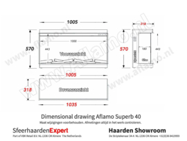 Aflamo Superb 100cm (Deluxe) - 3 zijdige inbouwhaard