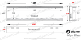 Aflamo Unique 153cm - Driezijdig glas