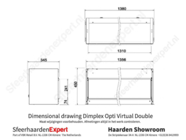 Dimplex Opti-Virtual® Double - 3D inbouw sfeerhaard