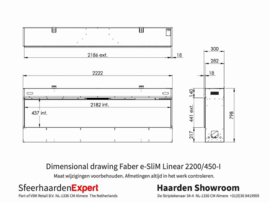 Faber e-Slim 2200 elektrische haard inbouw
