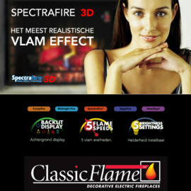 Classicflame CF32 met 3D vlam effect en infrarood verwarming
