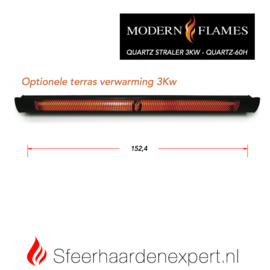 Modern Flames - Buitenhaard Nova 60 NOVA-60-G  ( 152,4 x 47,9 cm )