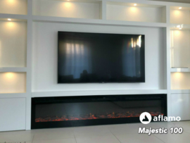 Aflamo Majestic 100 (254cm breed) - Elektrische inbouw haard