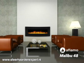 Aflamo Malibu 122cm zwart - Elektrische muur wandhaard