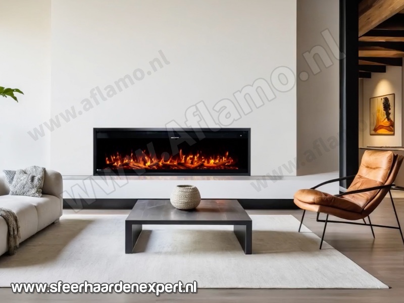 Aflamo Elite 127 - Elektrische inbouwhaard | Cinewall
