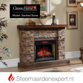 Classicflame schouw Stacked Stone elektrische sfeerhaard CF28