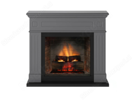 Tagu Larsen Grijs - Schouw met elektrische haard Powerflame-Two