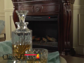 Classicflame schouw Astoria Kersen met elektrische sfeerhaard CF33