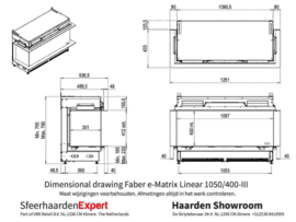 Faber e-MatriX Linear 105x40cm Driezijdig