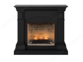 Tagu Magna Zwart - Schouw met Zenflame haard met kaarsen