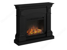Tagu Magna Zwart - Schouw met elektrische haard Powerflame-One