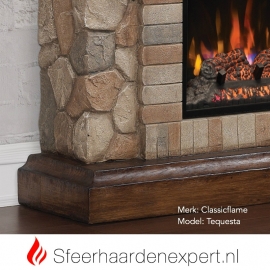 Classicflame schouw Tequesta steen met elektrische haard CF18.