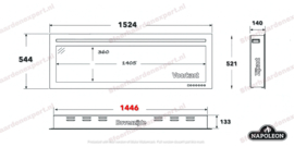 Napoleon Purview™ 60 - Elektrische inbouwhaard 152cm