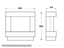 Dimplex Avalone Wit - Schouw met XHD LED haard