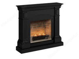 Tagu Magna Zwart - Schouw met Zenflame haard met kaarsen