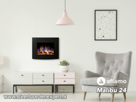 Aflamo Malibu 60cm zwart - Elektrische muur wandhaard