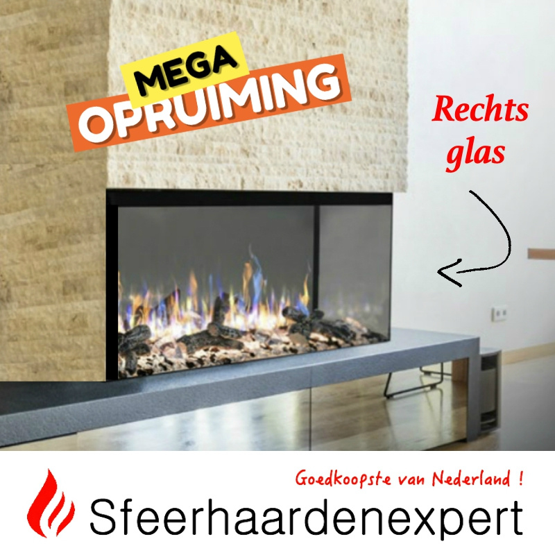 Op te slaan kristal Verhoogd Aflamo Two-Sides Rechts 125cm - 2 Zijdige elektrische inbouw sfeerhaard |  Open Haarden Uitlopend - Niet meer leverbaar | Sfeerhaarden en schouwen