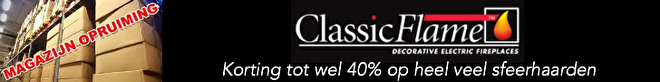 Classicflame haarden en kachels korting