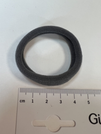 Haarelastiek klein nylon grijs +/- 40 mm