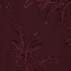 Chenille Embroidery Wooly Touch bordeauxrood, per 25 cm